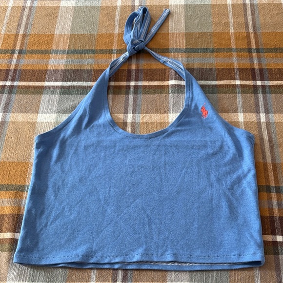 Polo by Ralph Lauren Blue Crop Top - Picture 1 of 7